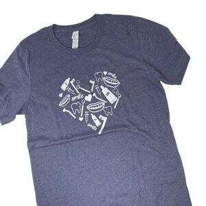 Bella + Canvas T-Shirt Dental Heart Graphic Dentists Hygienists Assistant Staff